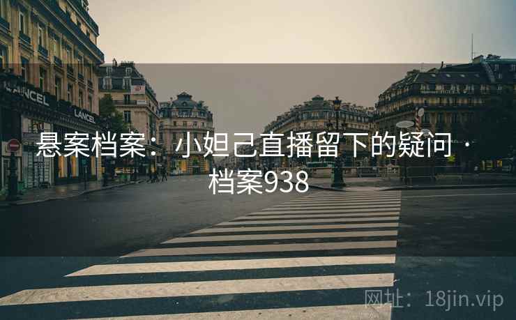 悬案档案：小妲己直播留下的疑问 · 档案938